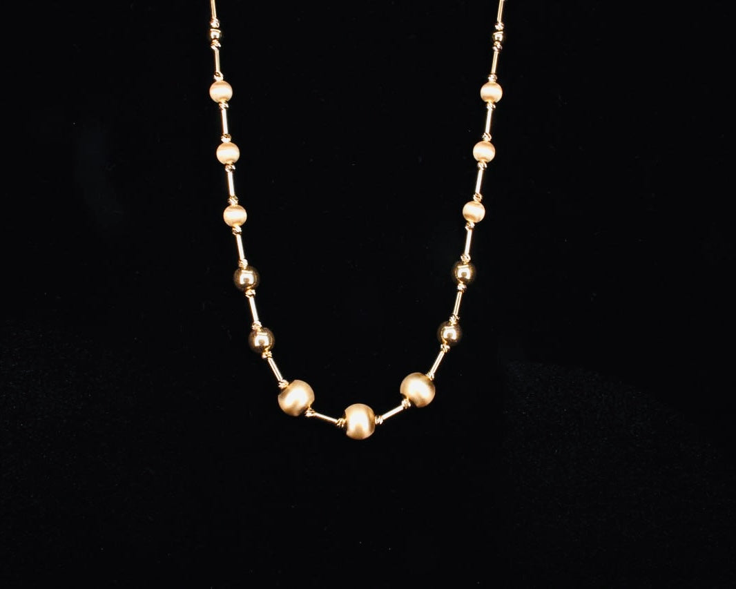 14K Yellow Gold Chain Necklace, Arabic/Dubai Design