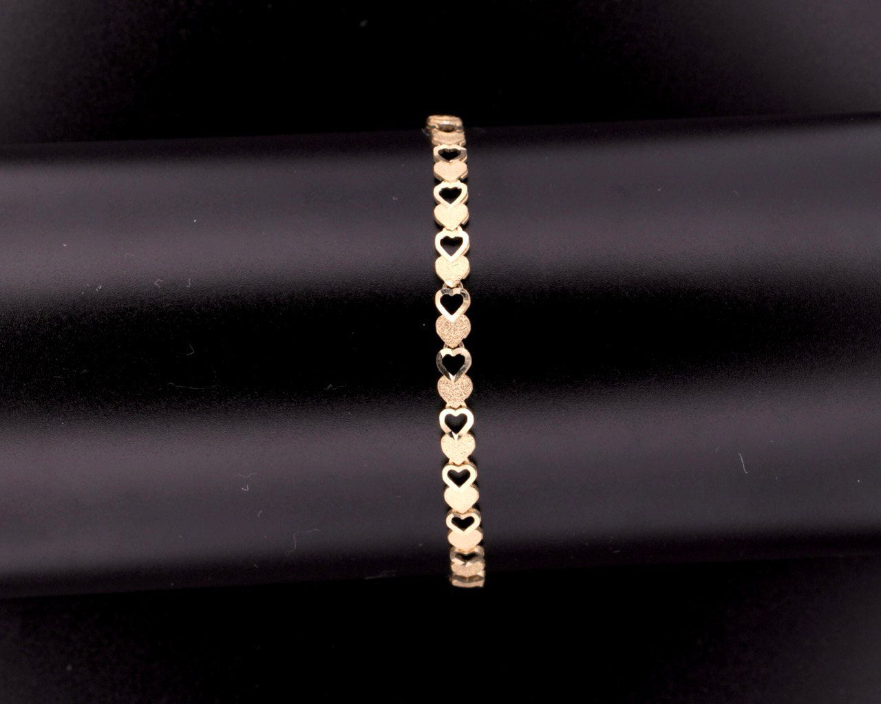 10K Heart Bracelet 4.3MM