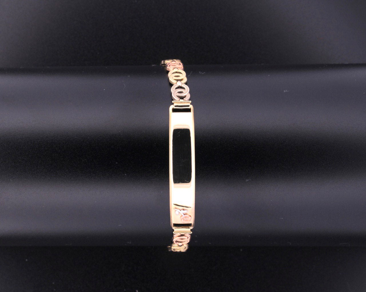 14K Women’s 3-Color Gold ID Bracelet - 8MM