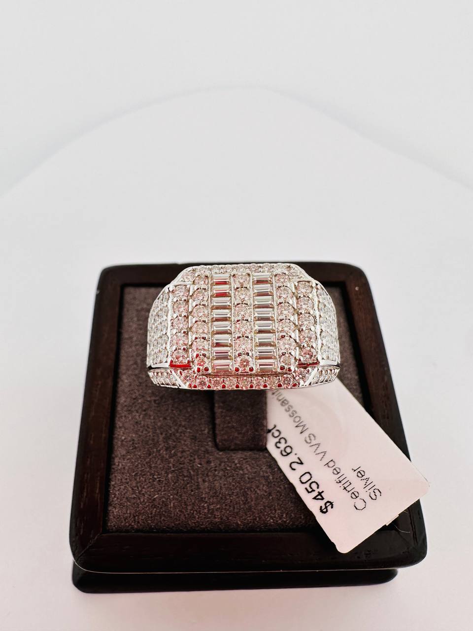 925 Sterling Silver VVS Moissanite Ring