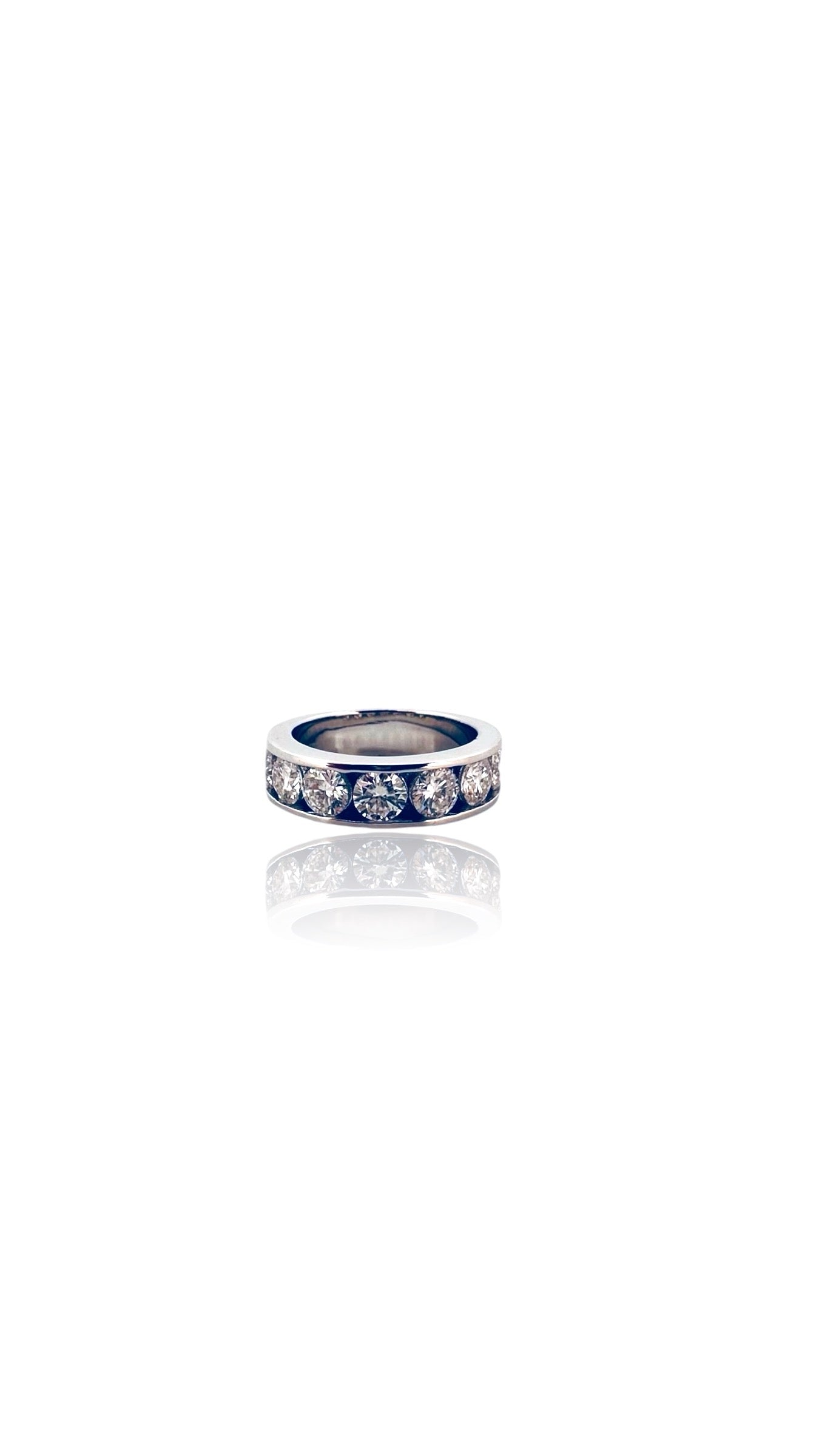 925 Sterling Silver VVS Moissanite 5mm Band