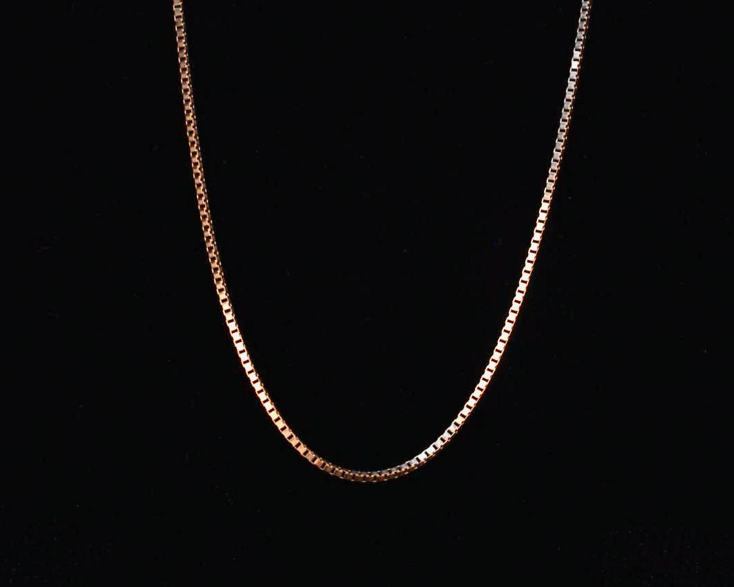 14K Yellow Gold Solid Box Chain - 1.4mm
