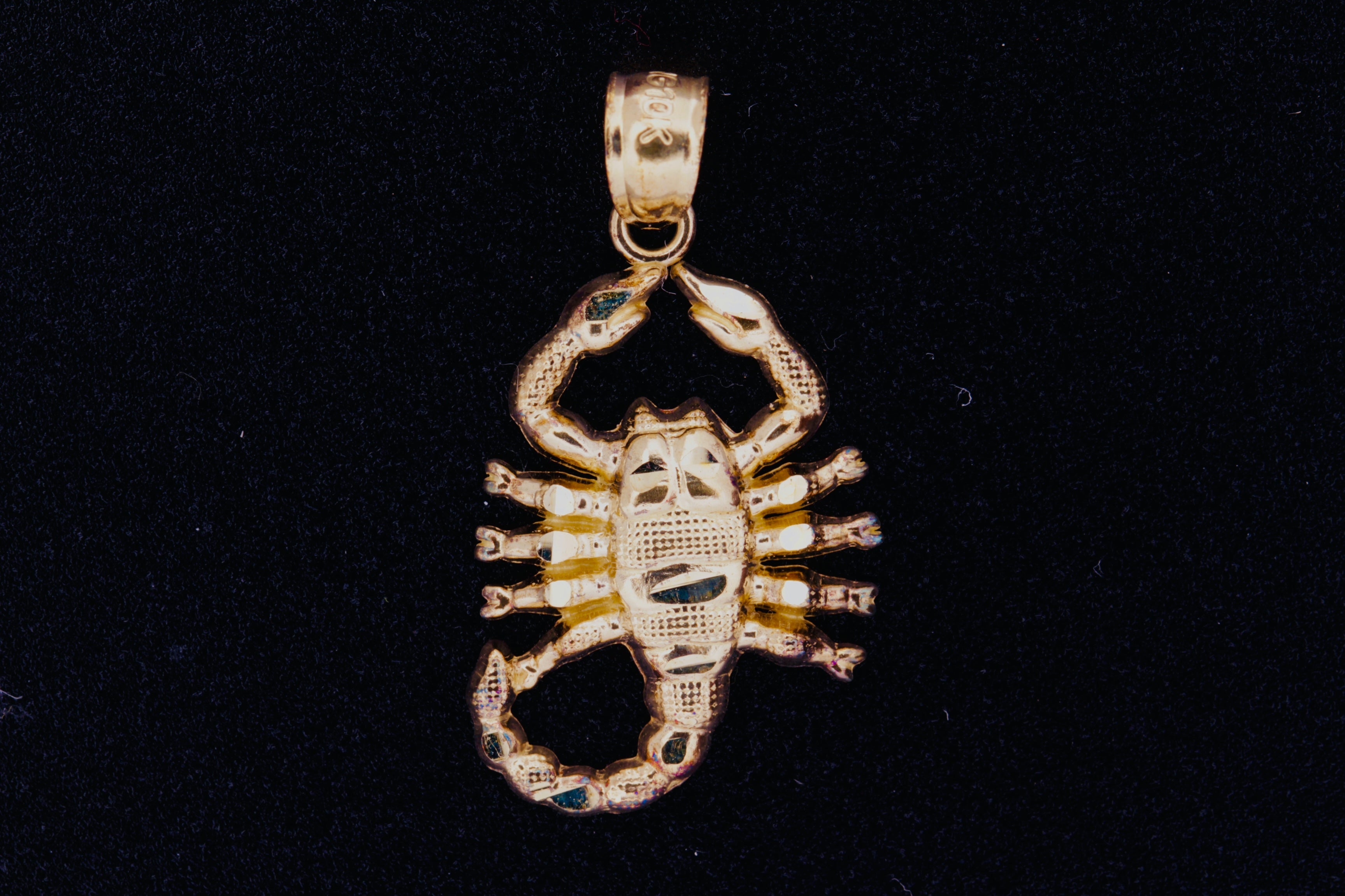 10K Gold Scorpion Pendant