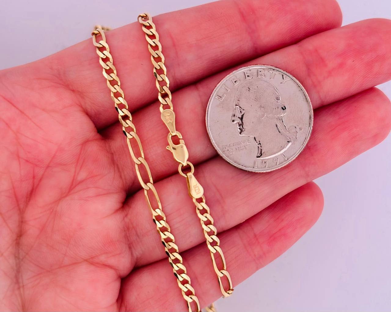 14K Solid Figaro