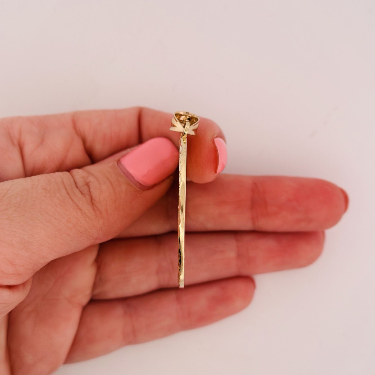 14K Gold Aztec Calendar Pendant