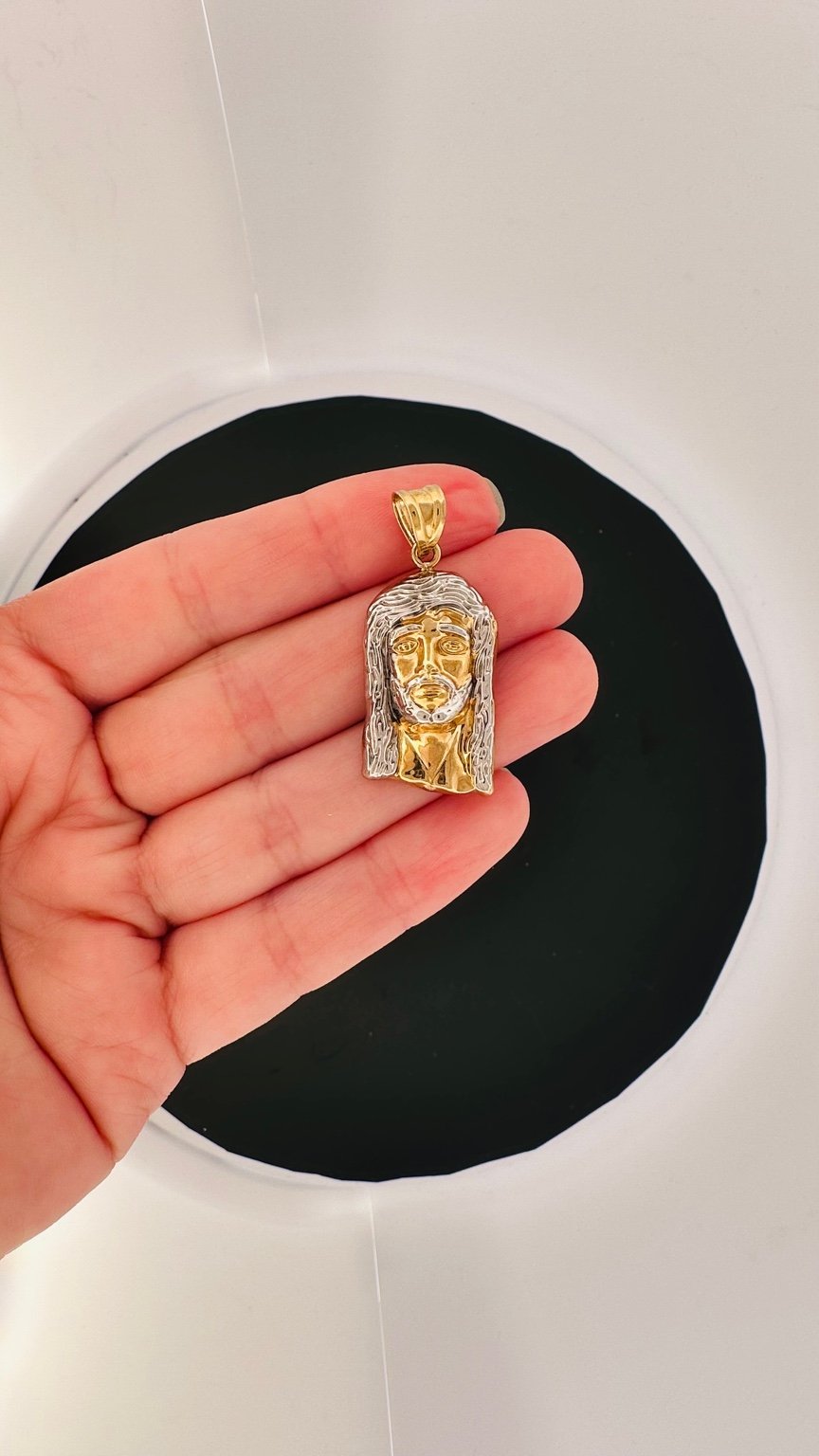 10K Yellow Gold Jesus Piece Pendant