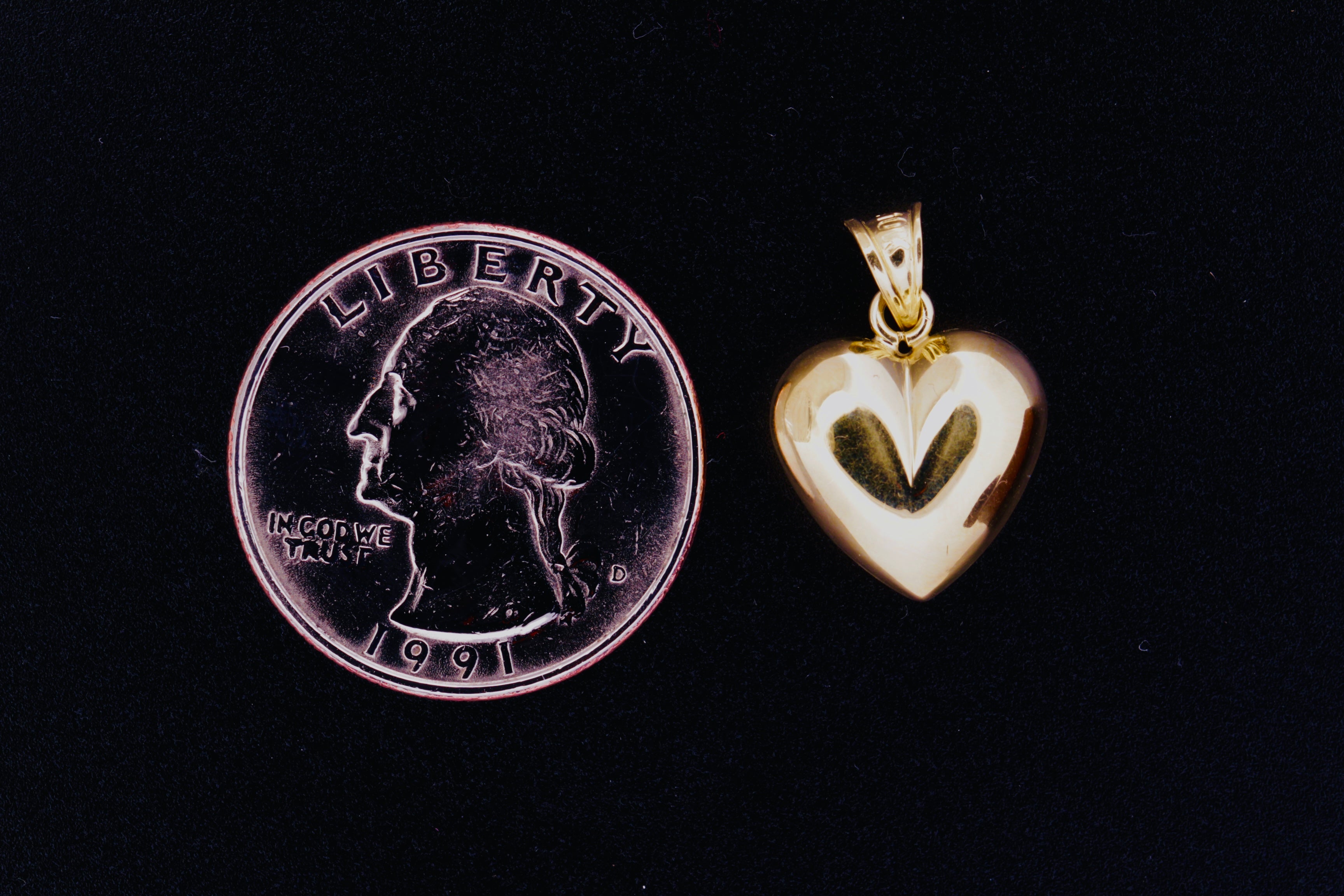 10K Yellow Gold Heart Charm/Pendant