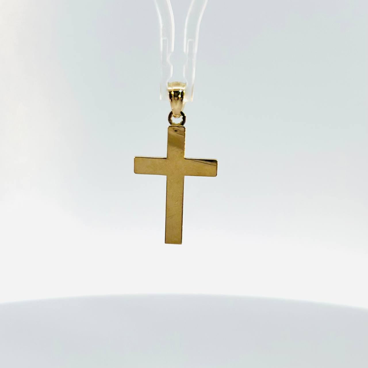 14K Yellow Gold Plain Cross Pendant