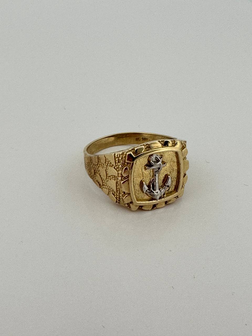 10K Anker Nugget Ring