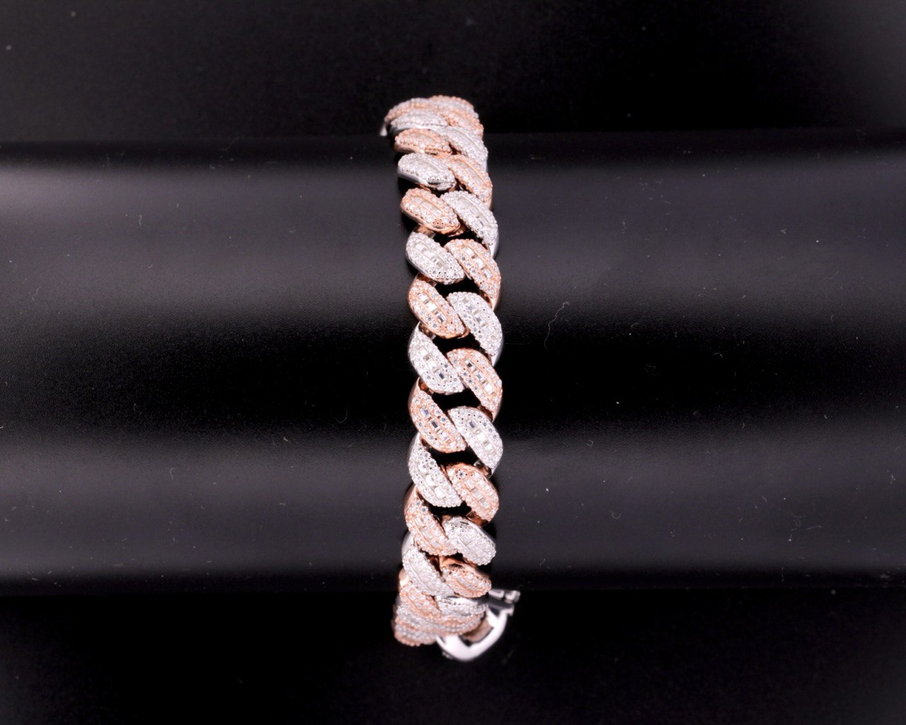 Sterling Silver Miami Cuban Bracelet- 12.10CT VVS-D Moissanite, 14MM,