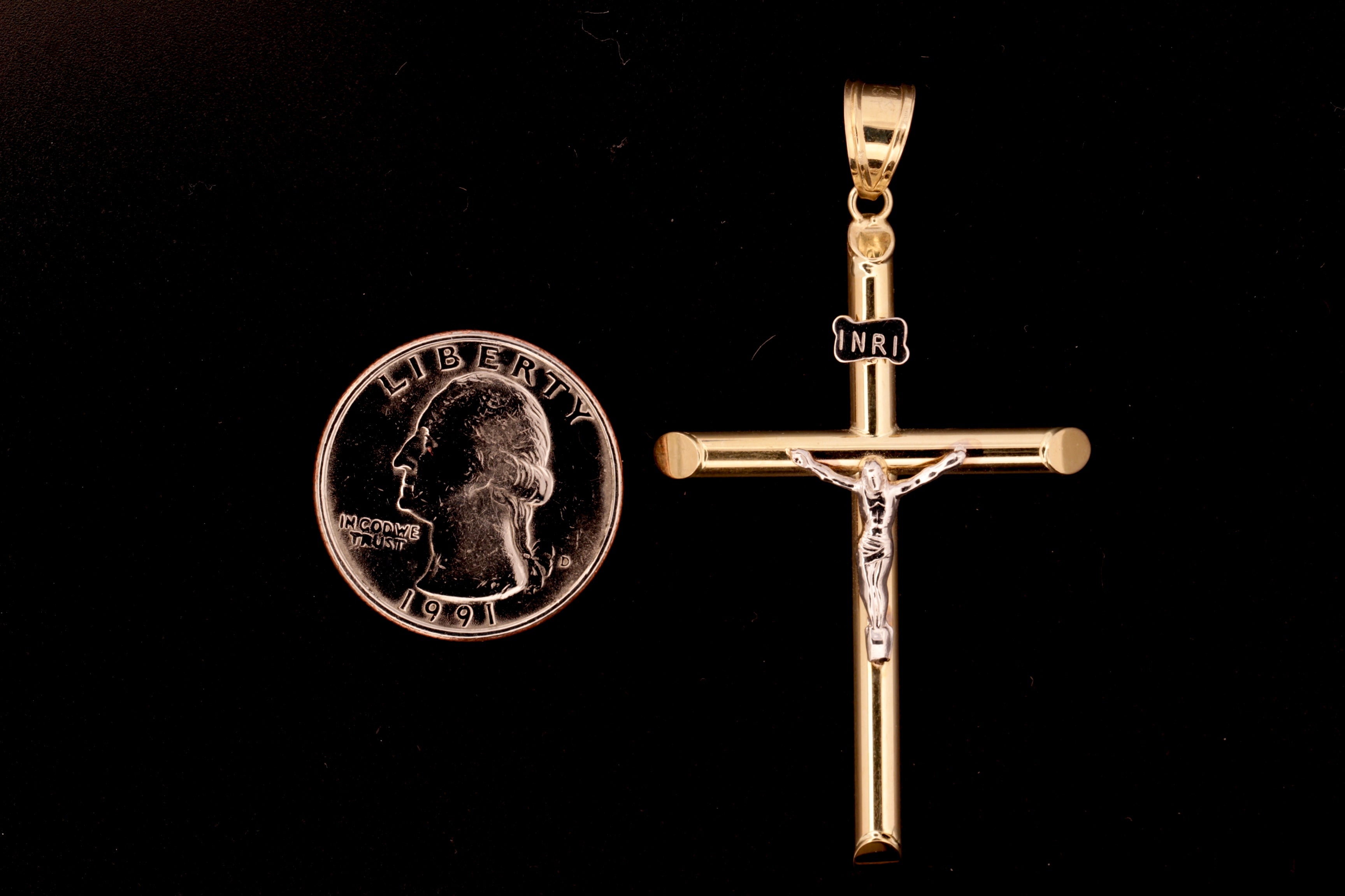 14K Gold Crucifix Pendant  - 6