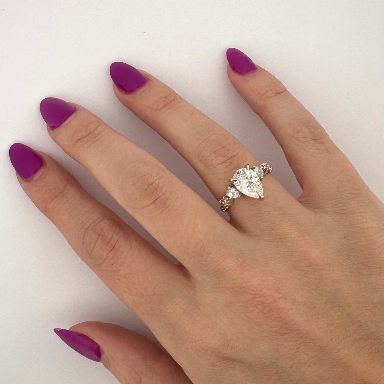 14K Yellow Gold Pear-Shaped Lab Grown Diamond Ring - 2.7CTW,