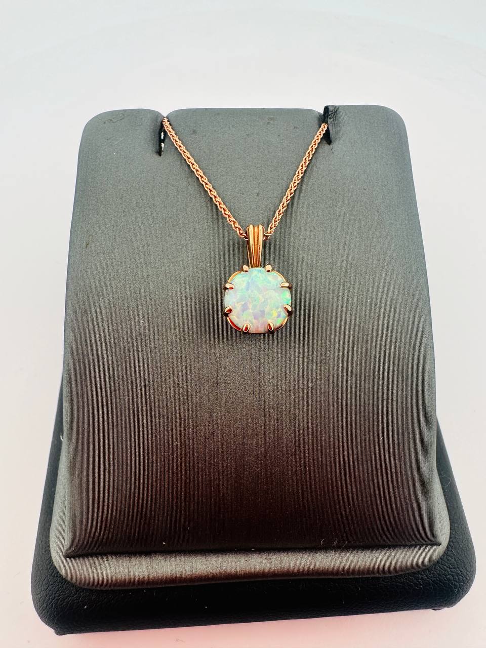 14K Opal Pendant with Chain