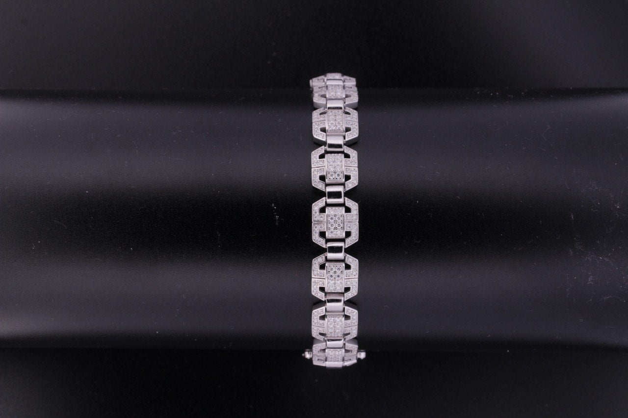 Sterling Silver New Style Bracelet - 12mm, 7.74CT VVS Moissanite,