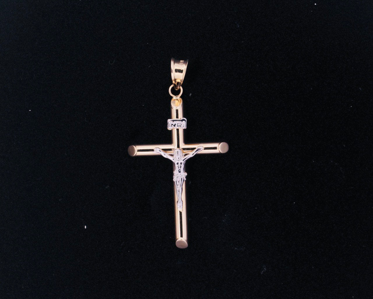 14K Gold Cross Pendant  - 1