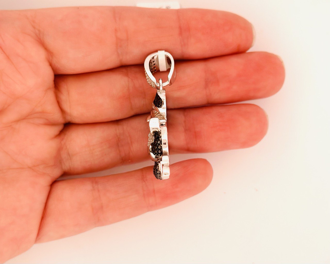 Sterling Silver VVS Moissanite Monopoly Pendant - 1.88 Carat