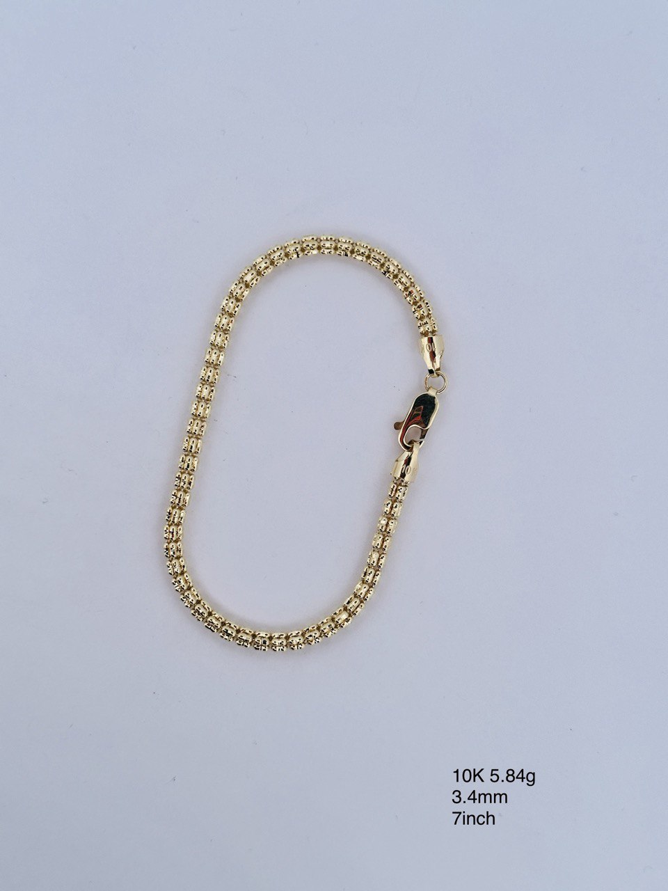 10K Ice Chain Bracelet 3.4MM