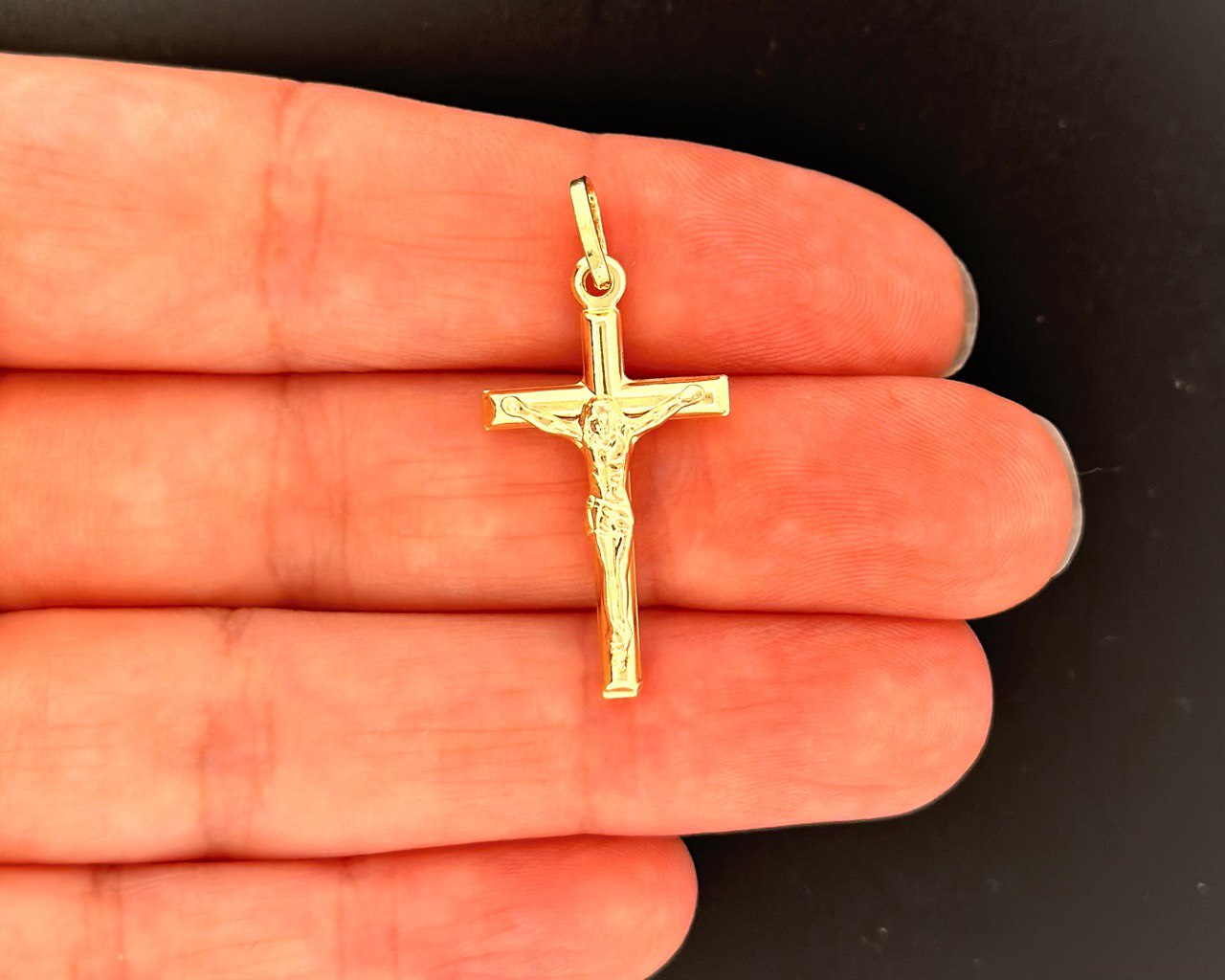 14K Gold Cross Pendant  - 4