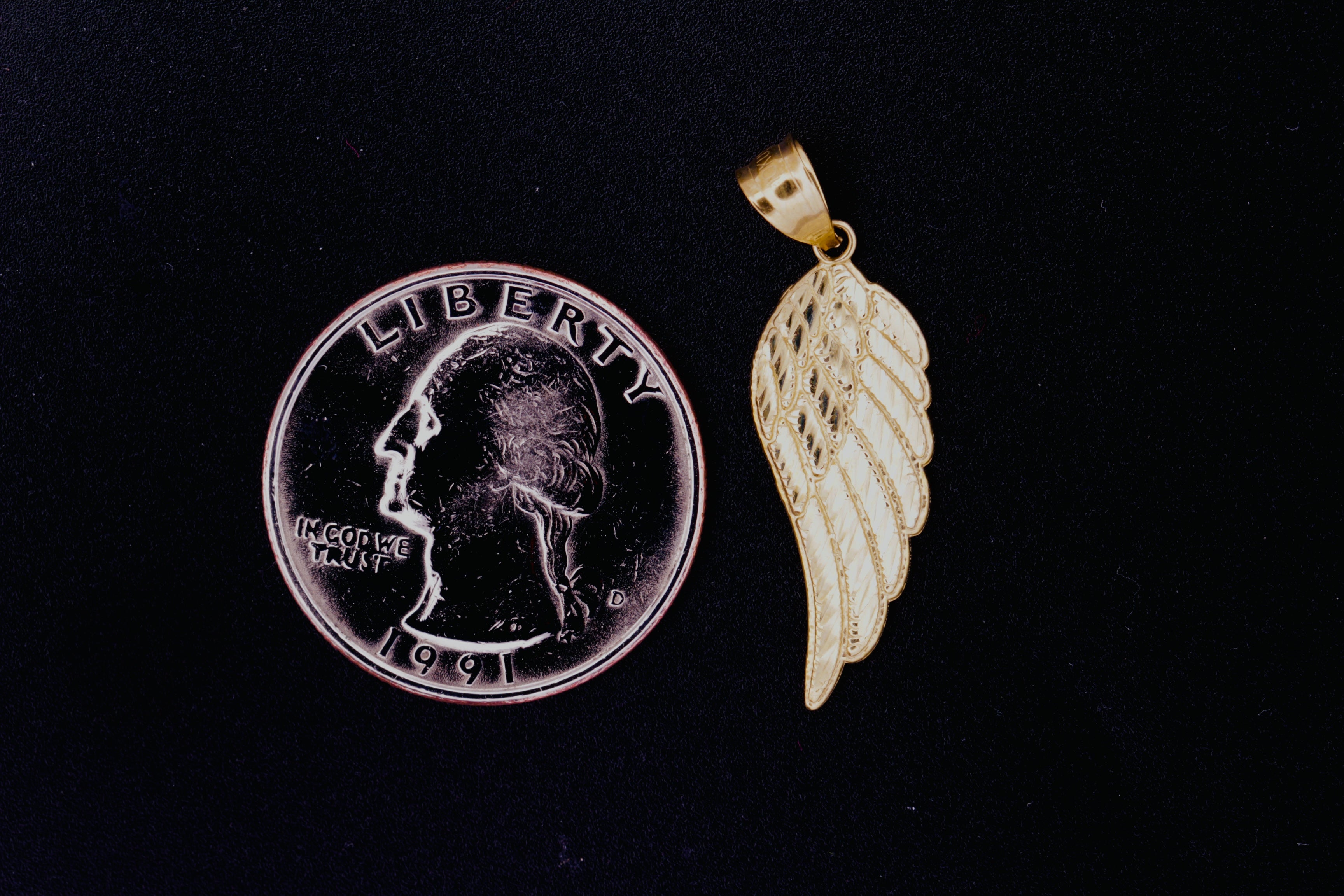 10K Angel Wing Pendant