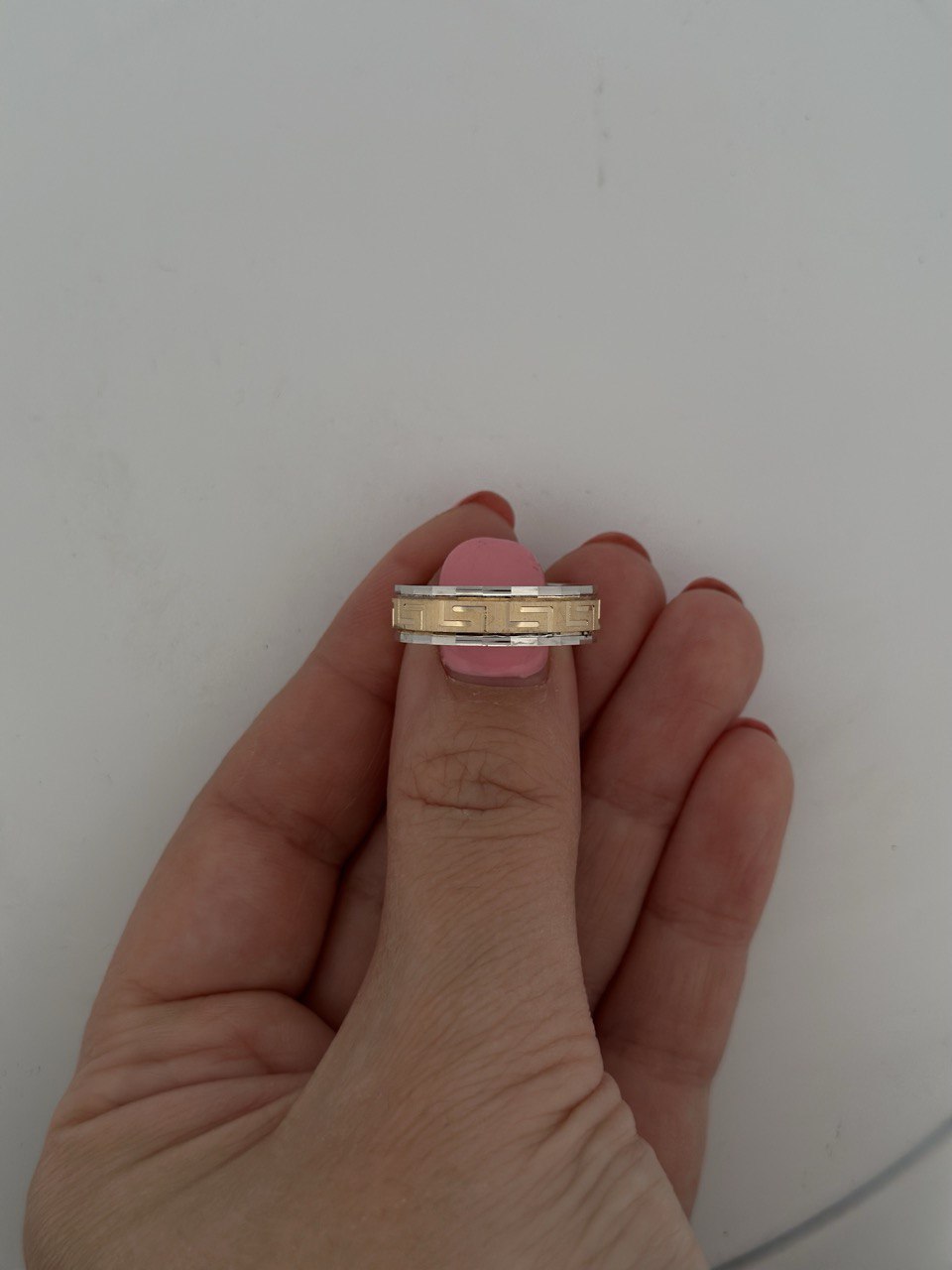 14K Gold Greek Ring  - 2