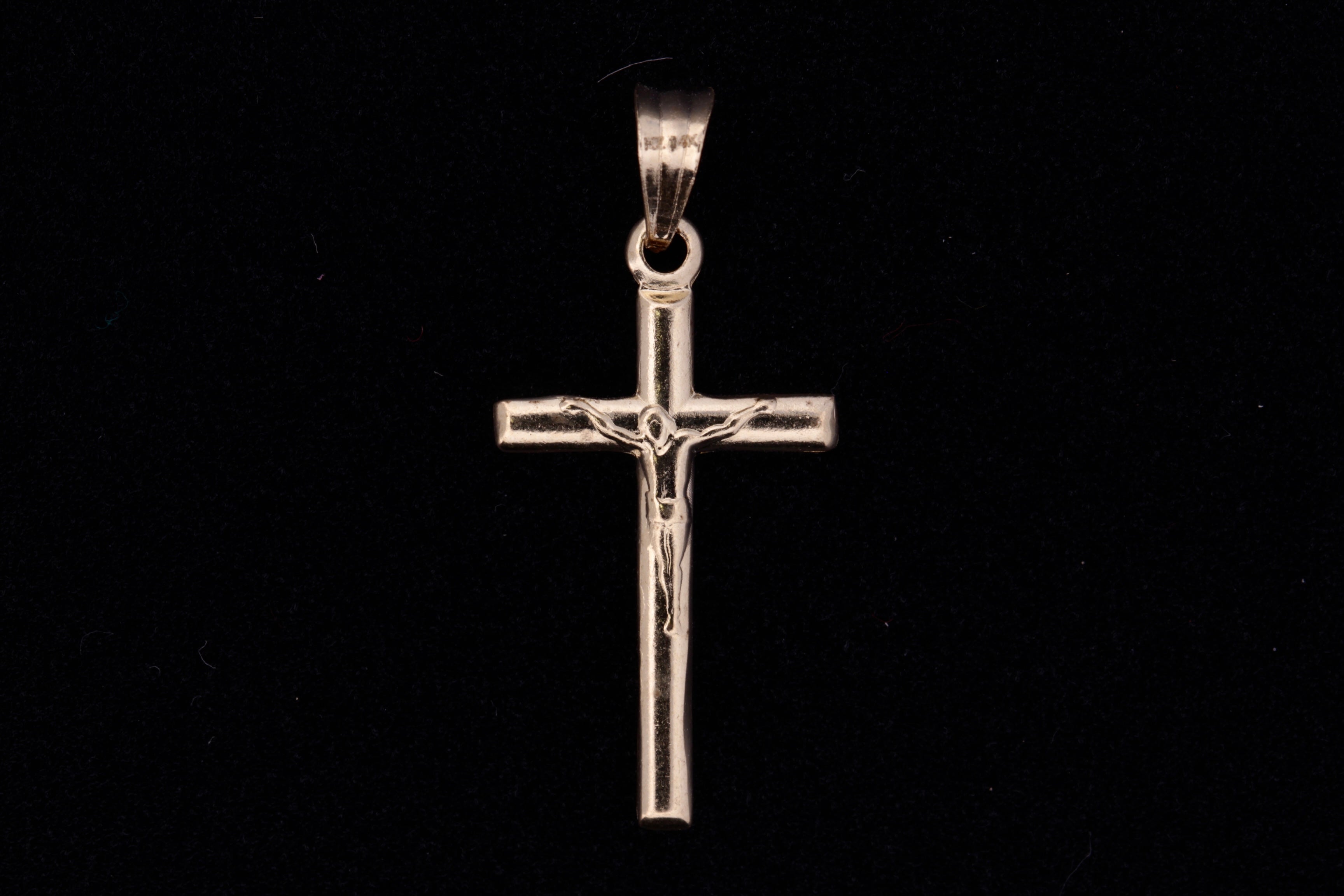 14K Gold Crucifix Pendant  - 3