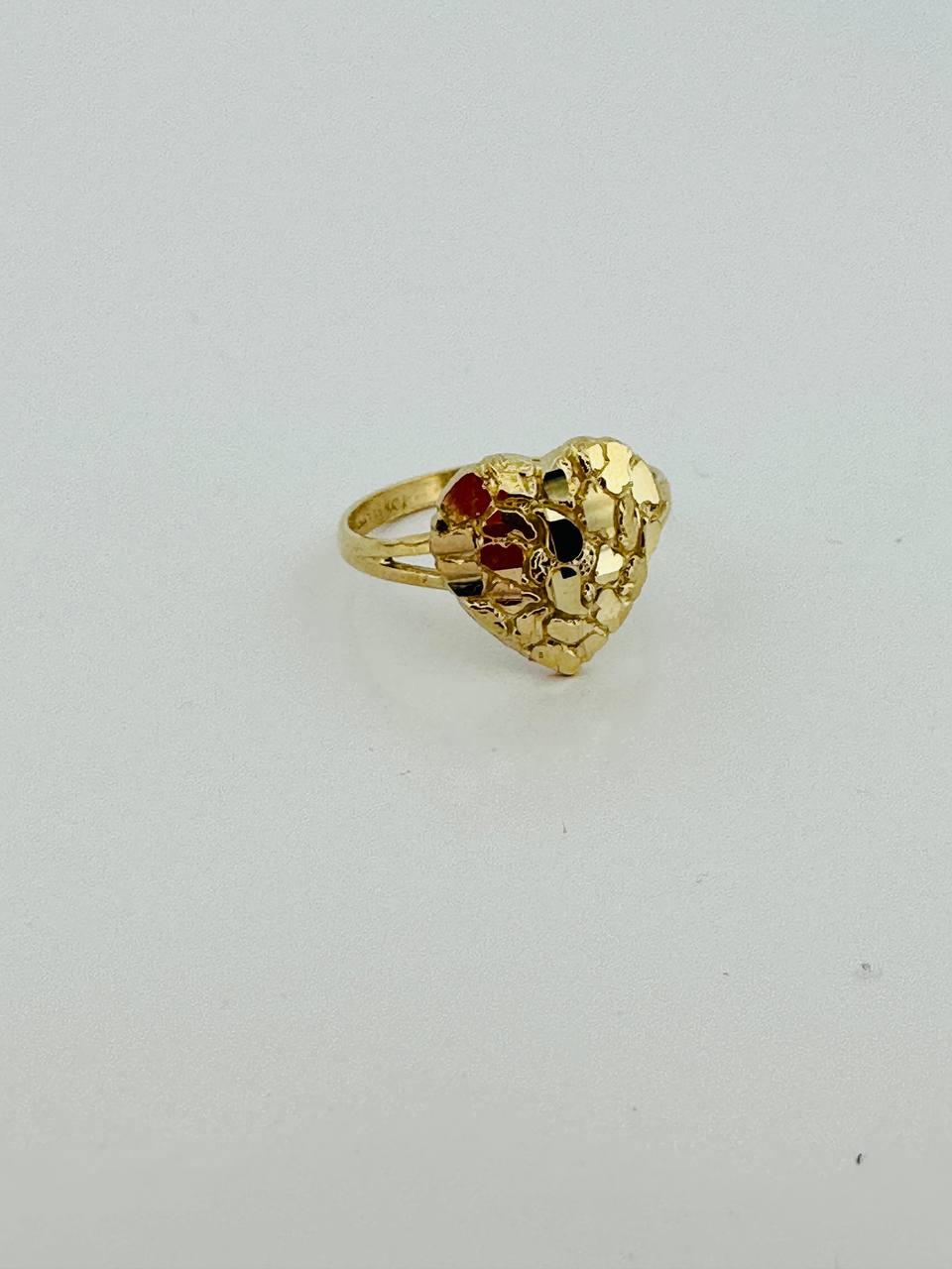 14K Gold Heart Nugget Ring - 12MM - 1