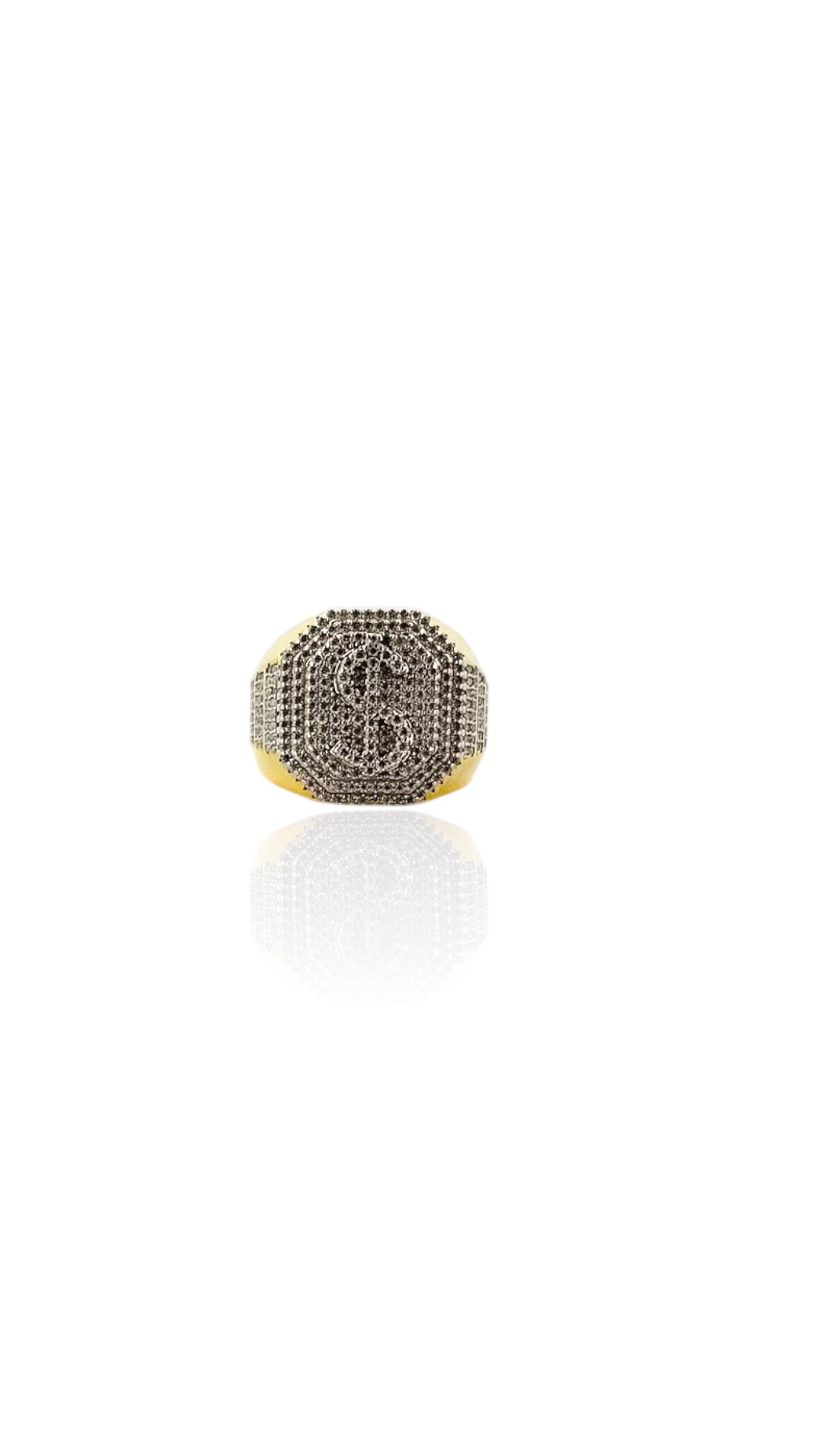 925 Sterling Silver VVS-D Moissanite, Dollar Ring