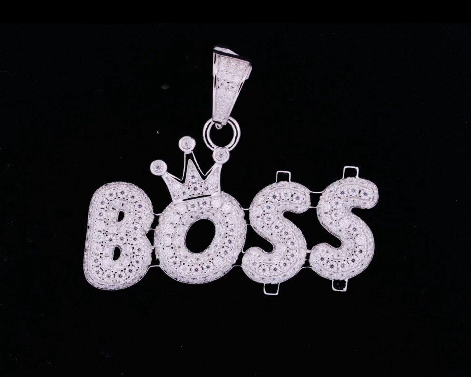 Sterling Silver Boss Pendant with VVS Moissanite - 6.02 Carats