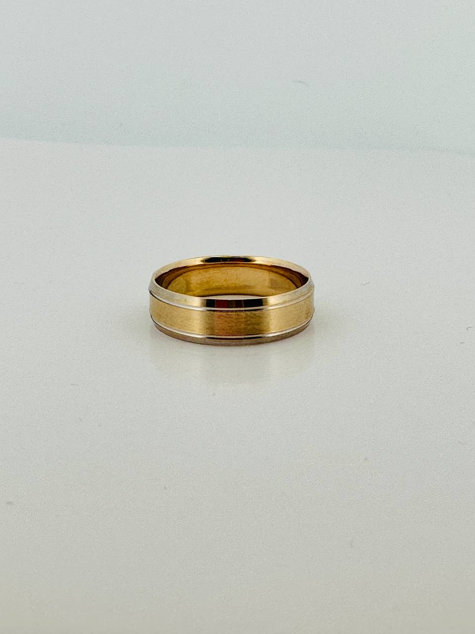 14K Solid Band with Design - 2