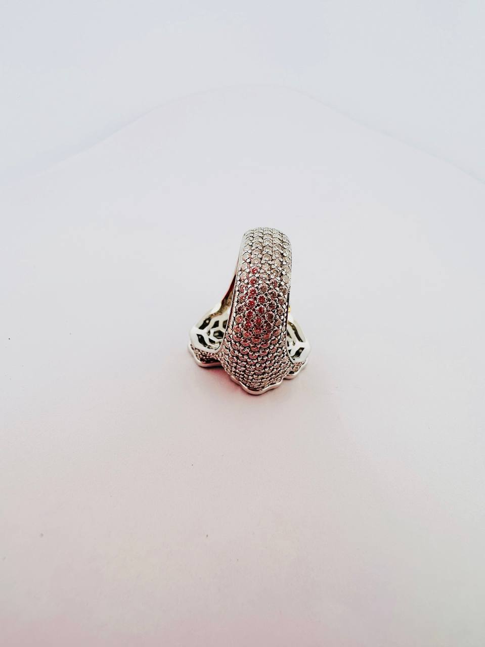 925 Sterling Silver VVS Moissanite Cross Ring