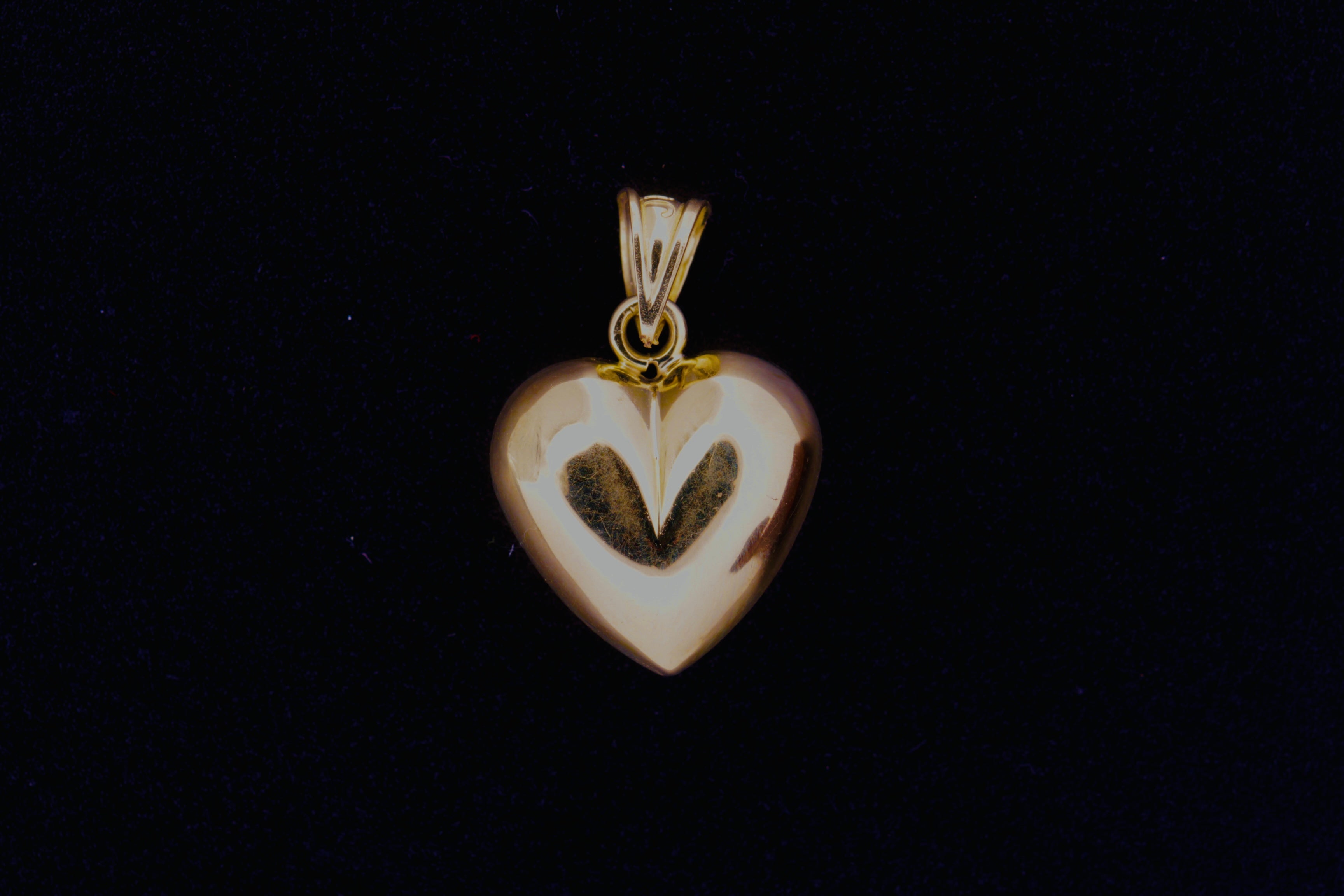 10K Yellow Gold Heart Charm/Pendant