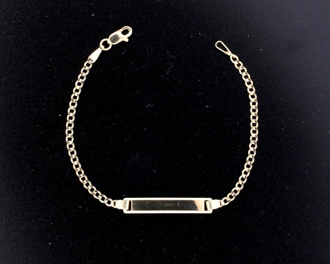 14K Yellow Gold Baby ID Bracelet - 4.3MM