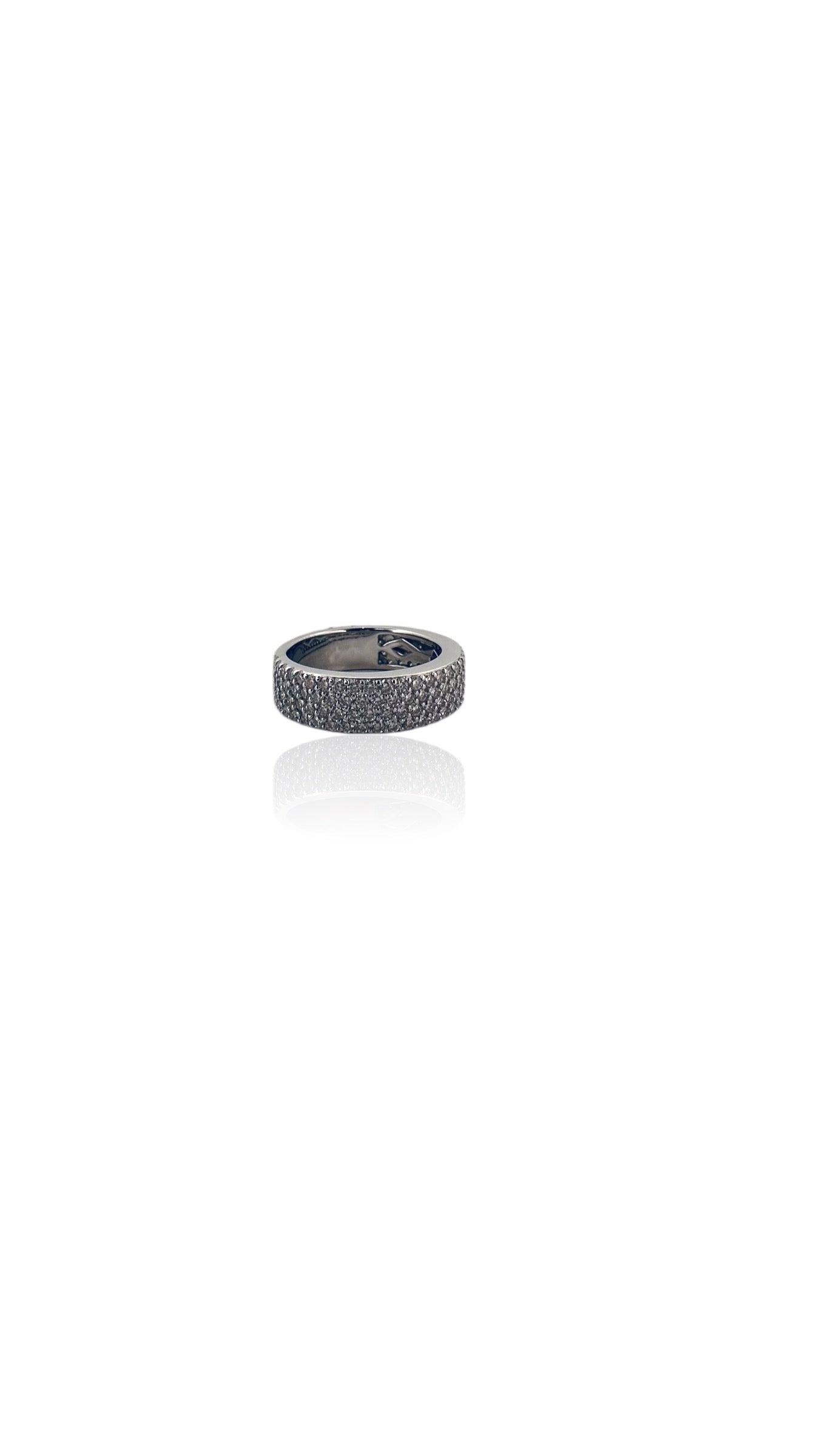 925 Sterling Silver VVS Moissanite Band