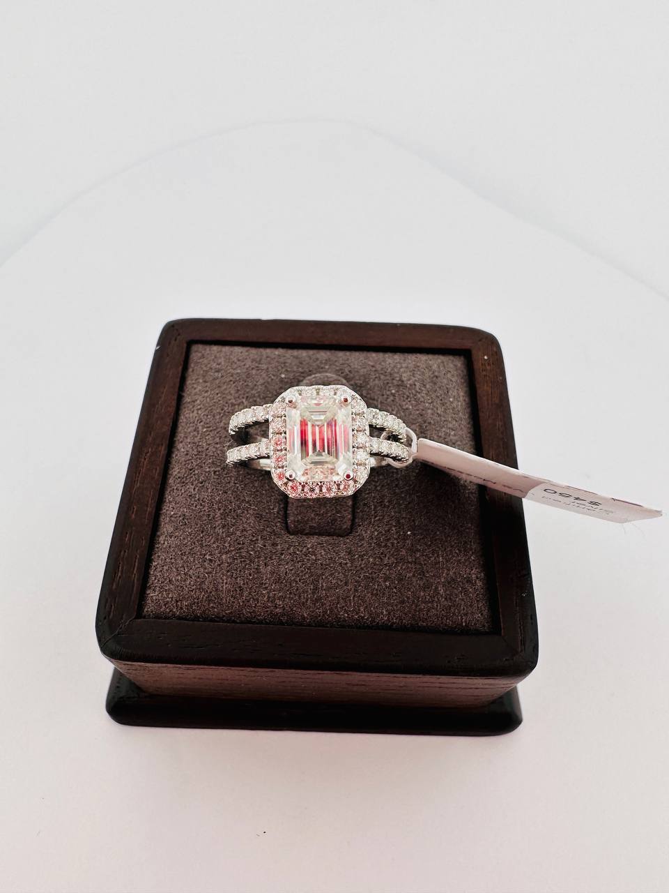 925 Sterling Silver 2ct VVS Moissanite Engagement Ring - 3