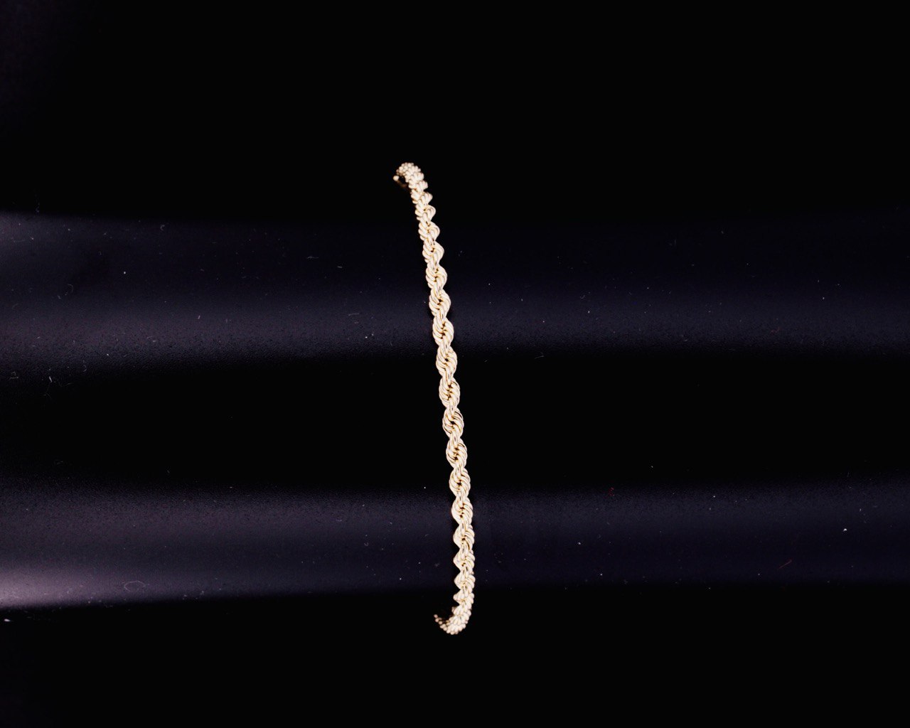14K Yellow Gold Solid Rope Bracelet - 2.7MM