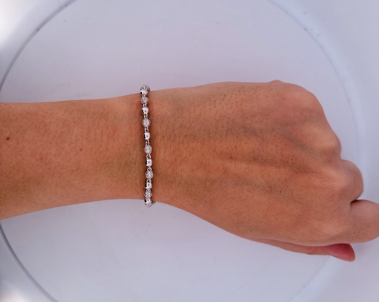 Sterling Silver Bracelet - 2.10CT VVS-D Moissanite,