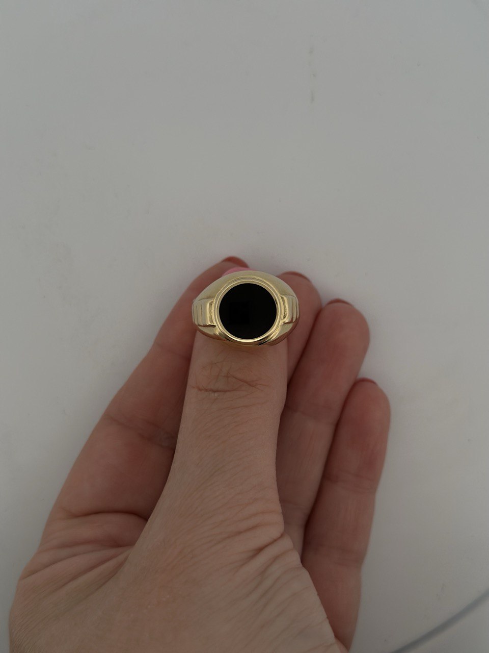 14K Gold Onyx Ring