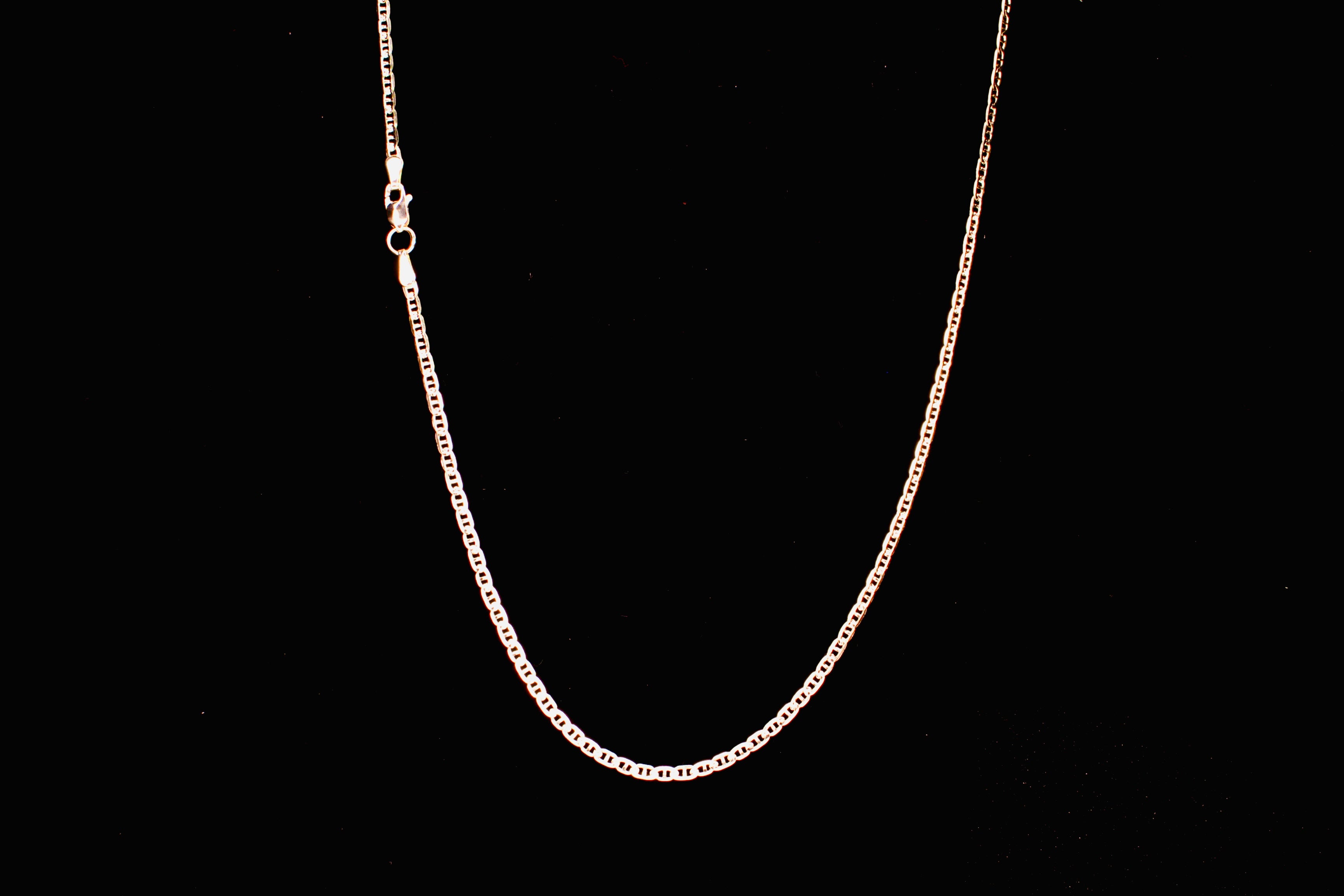 14K solid 2.5mm Mariner Chain