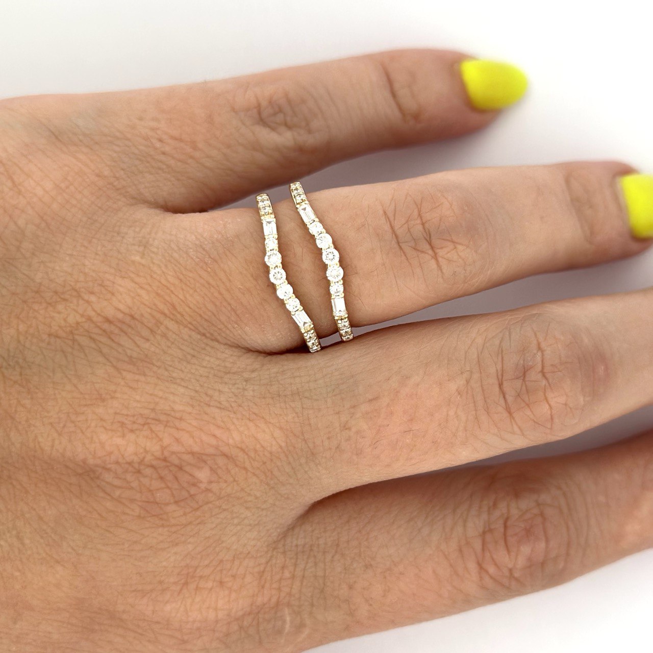 14K Gold Diamond Ring Jacket - 0.50ctw