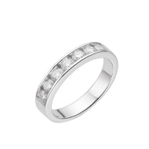 925 Sterling Silver VVS Moissanite 3mm Band