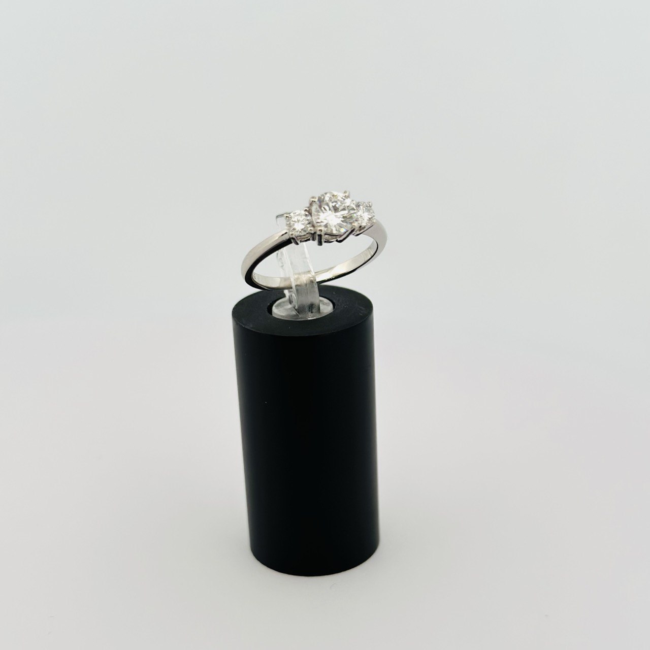 14K Gold Three-Stone Diamond Ring