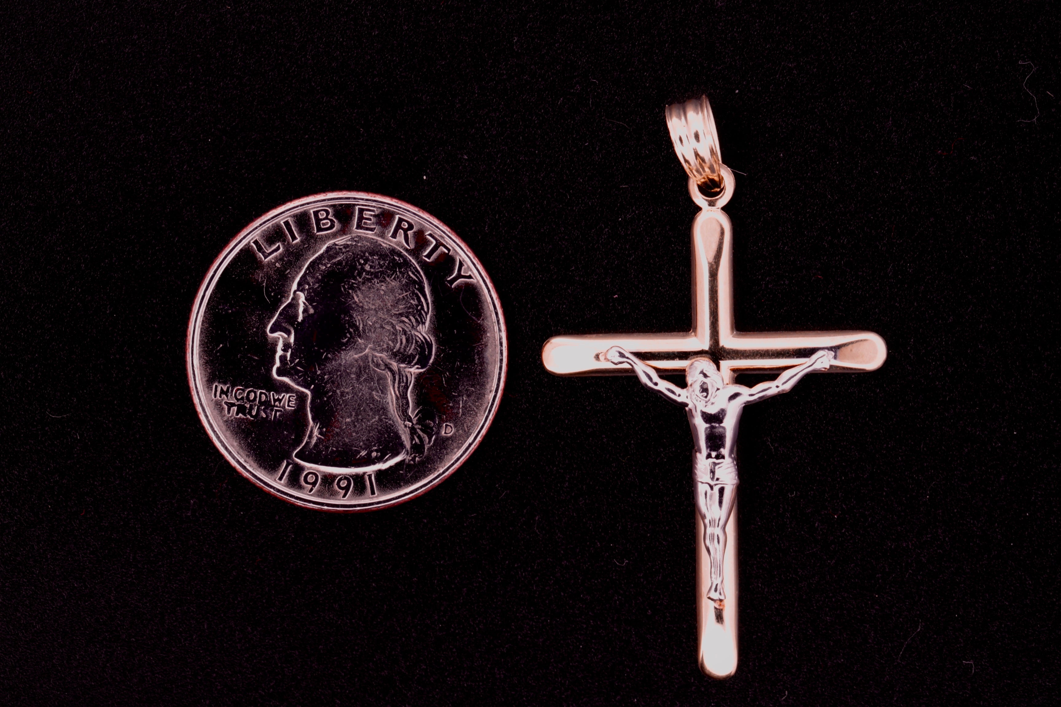 14K Crucifix Pendant  - 3