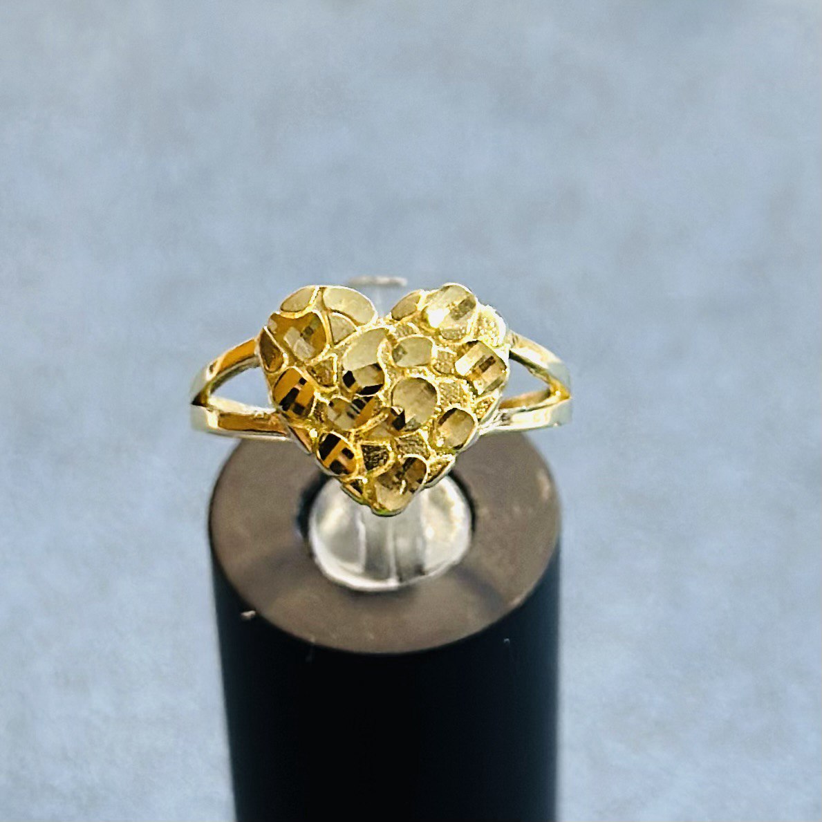 14K Gold Heart Nugget Ring