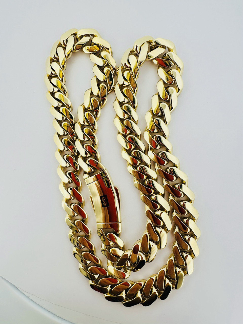 10K Solid Monaco Chain - 13MM