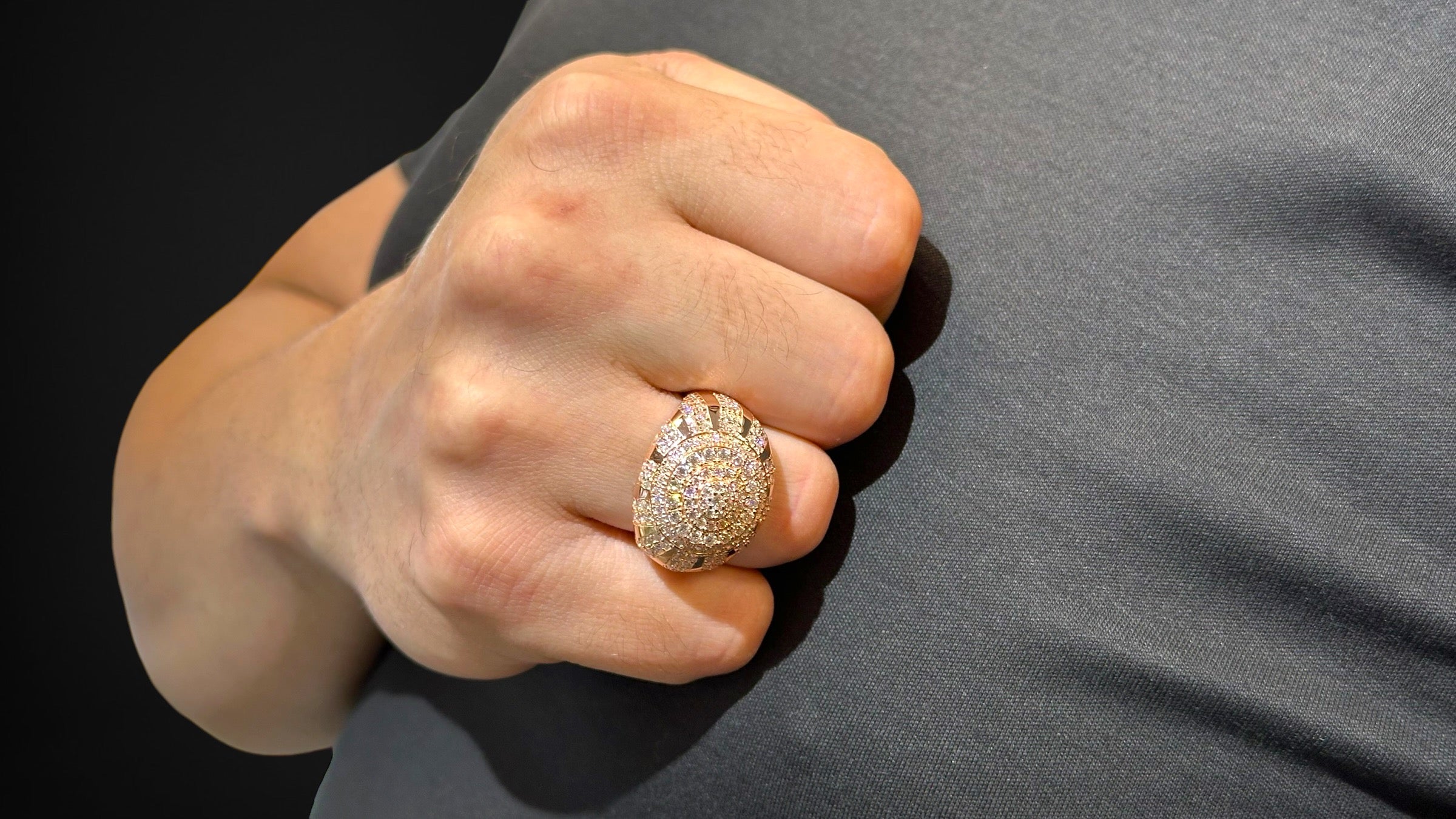 925 Sterling Silver VVS Moissanite, King Ring