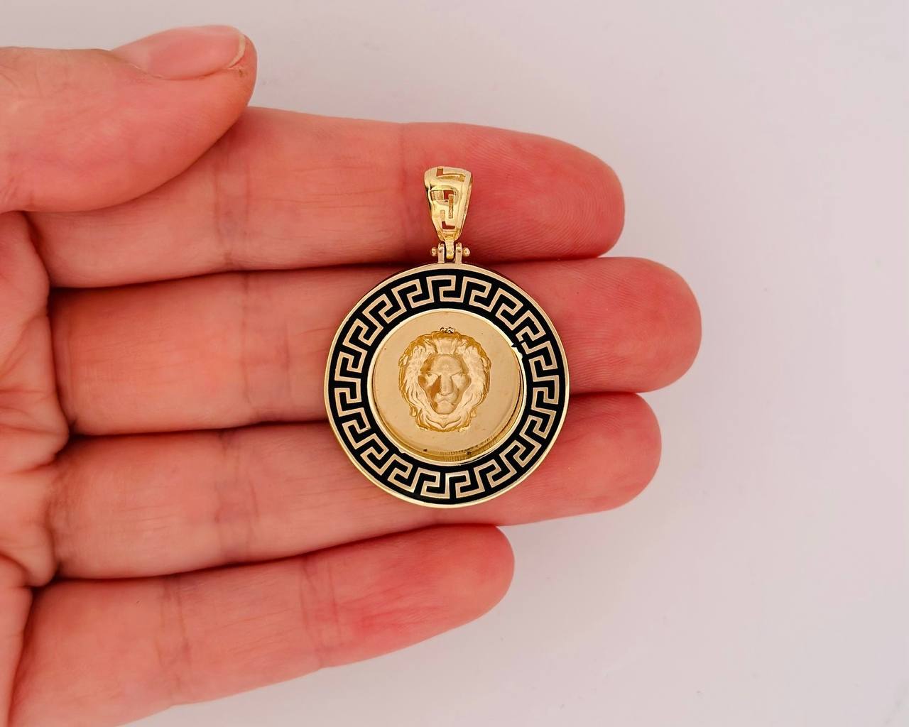 14K Greek Lion Pendant  - 3