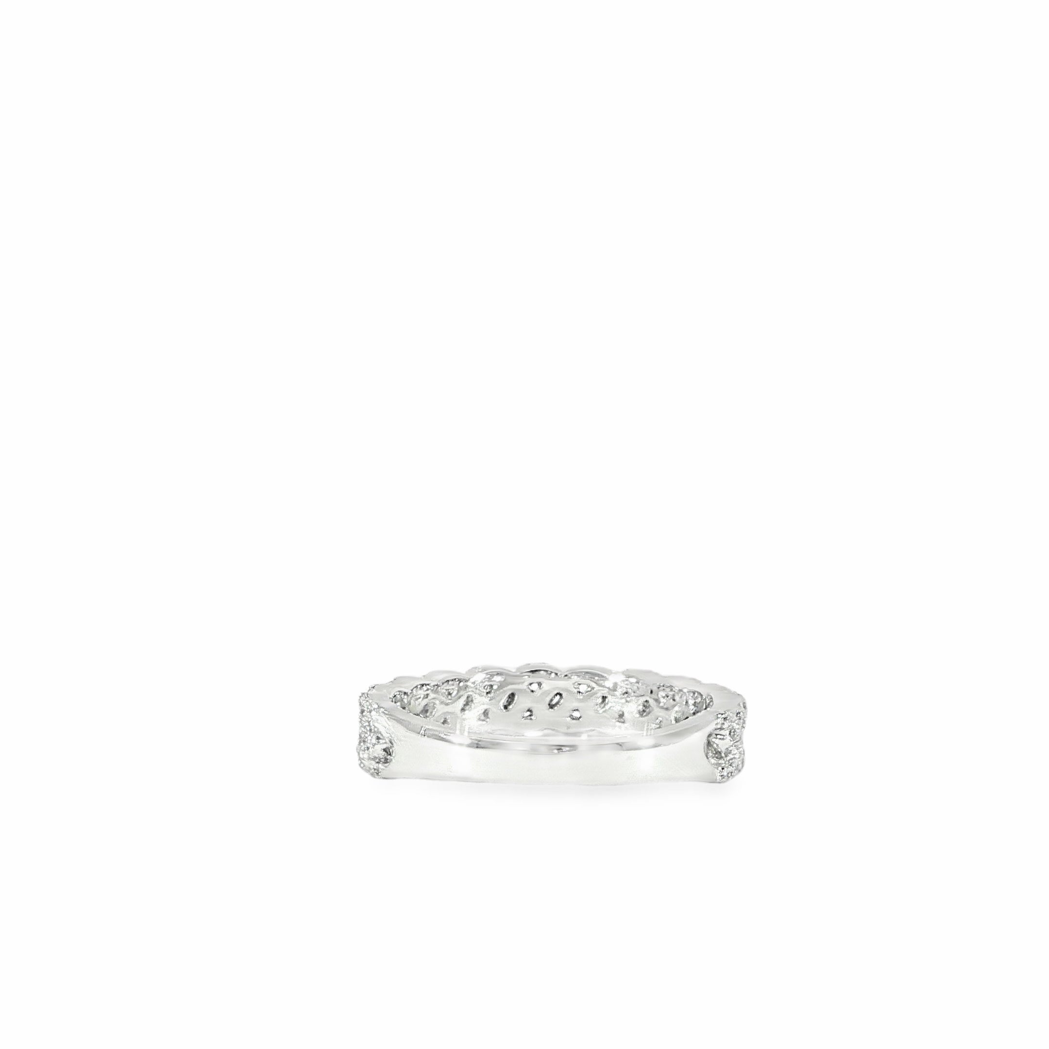 White Gold Diamond Band Back Detail