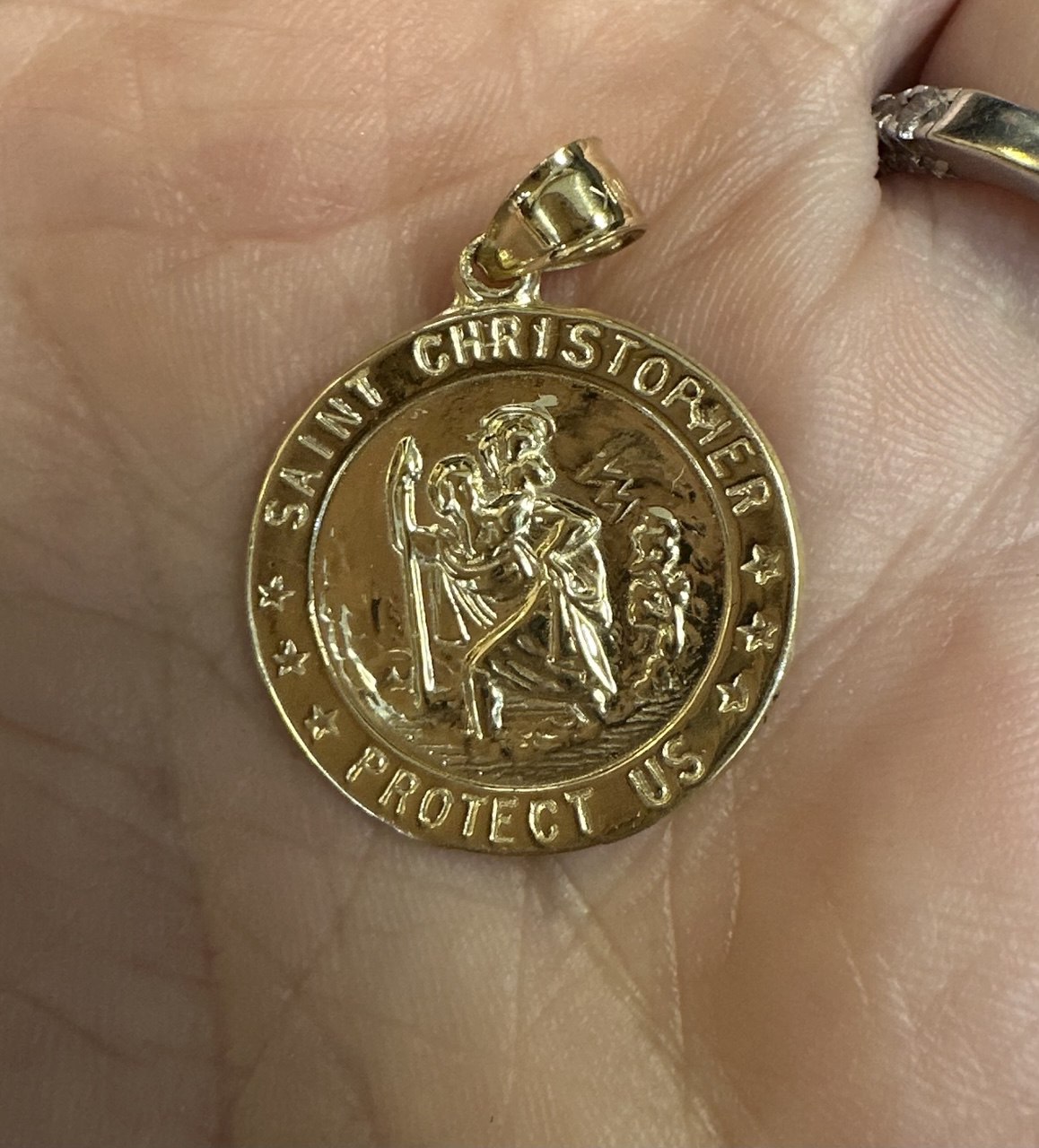 10K Saint Christopher Pendant