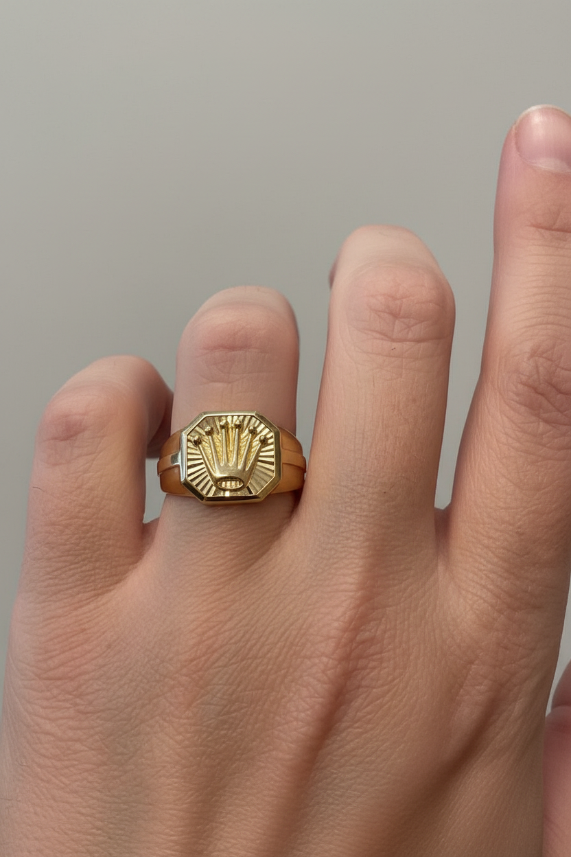 14K Yellow Gold Fancy Ring – 12.7mm