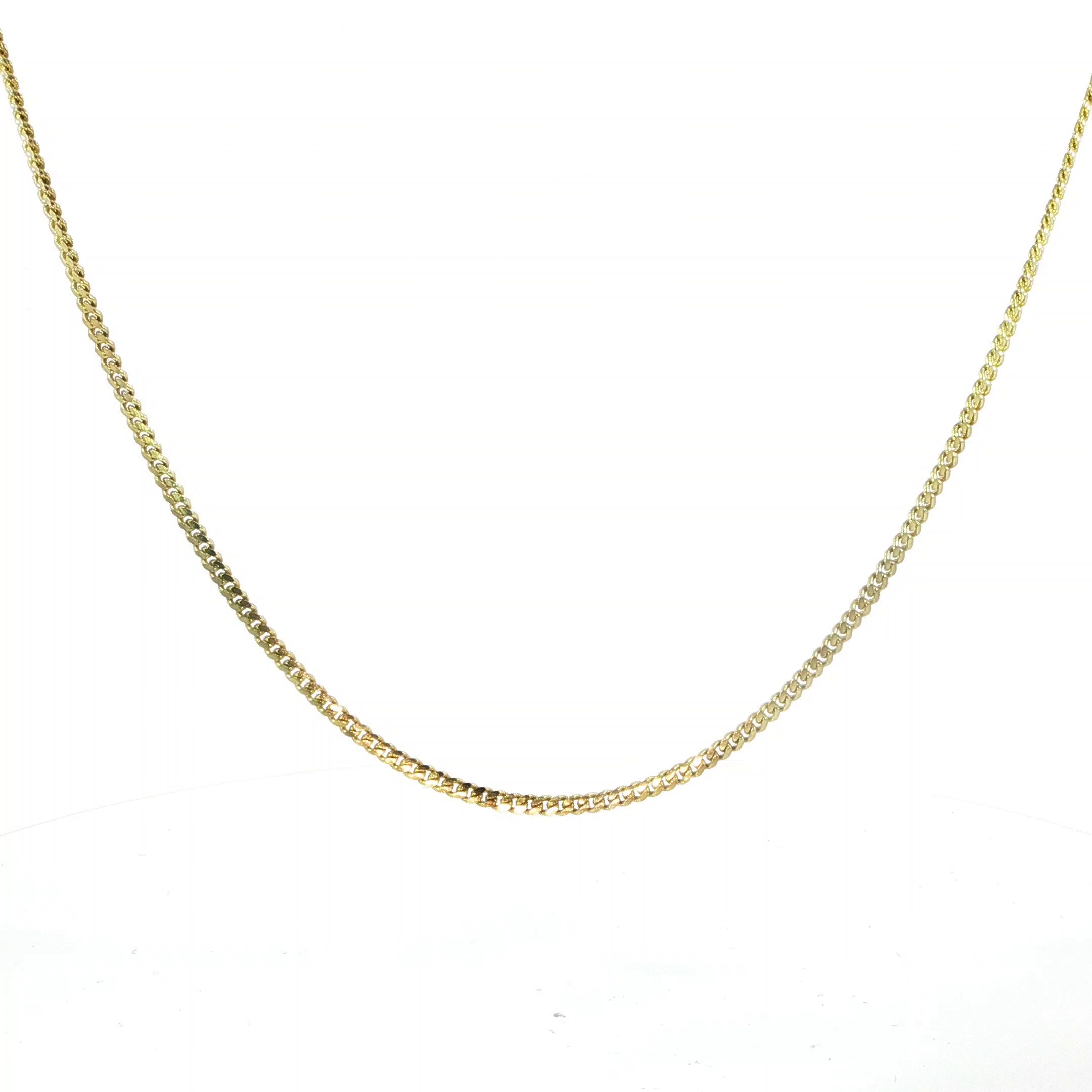 Polished 10K Yellow Gold Miami Cuban Chain